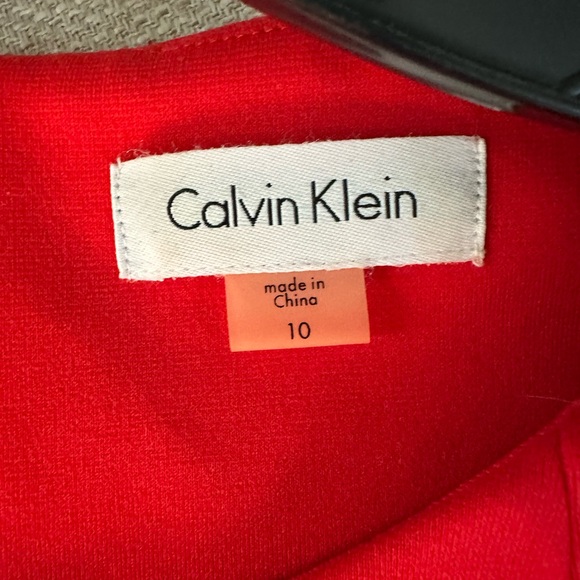Calvin Klein red sheath dress size 10 - Picture 4 of 11